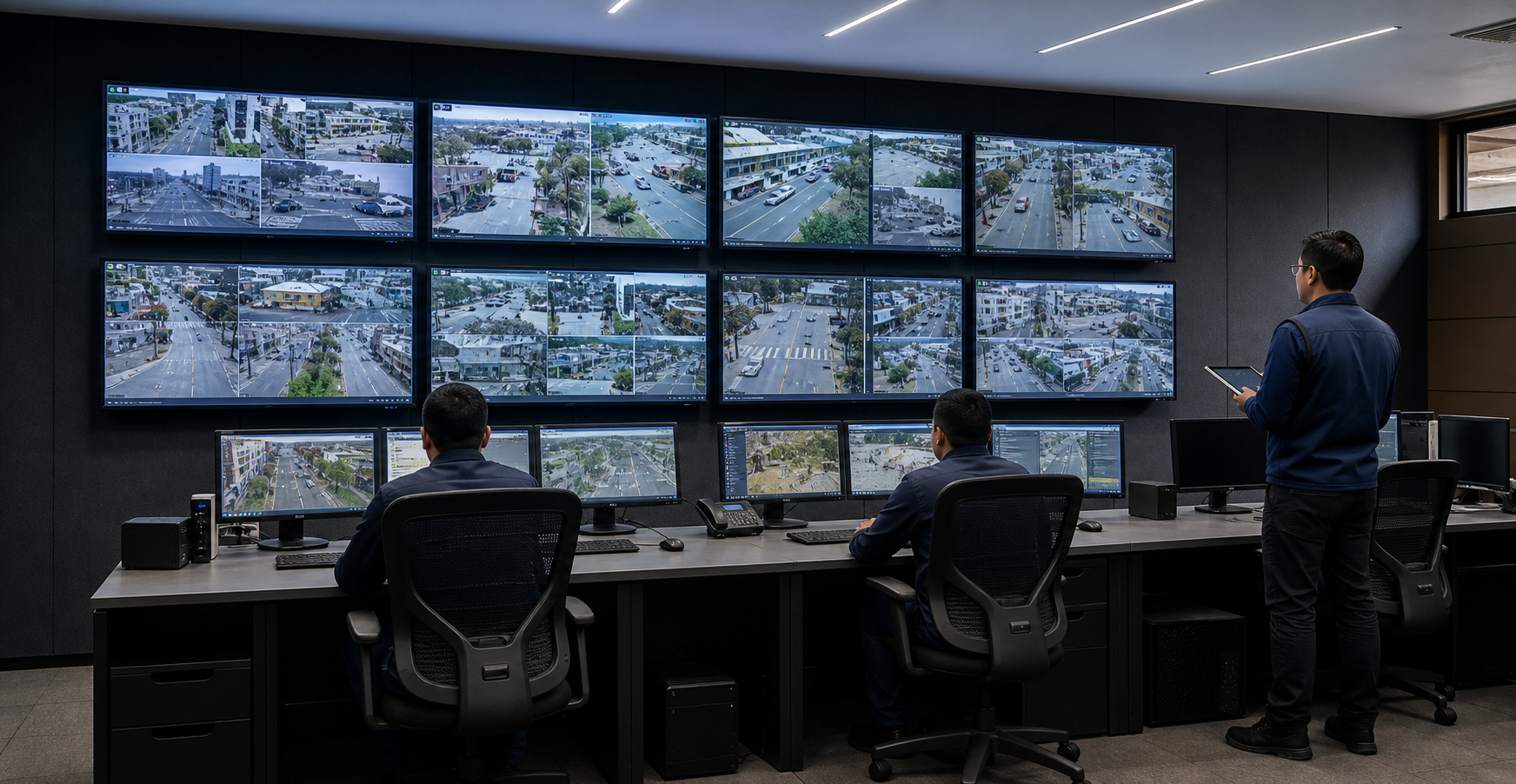 Imagen conceptual temporal de un centro de monitoreo