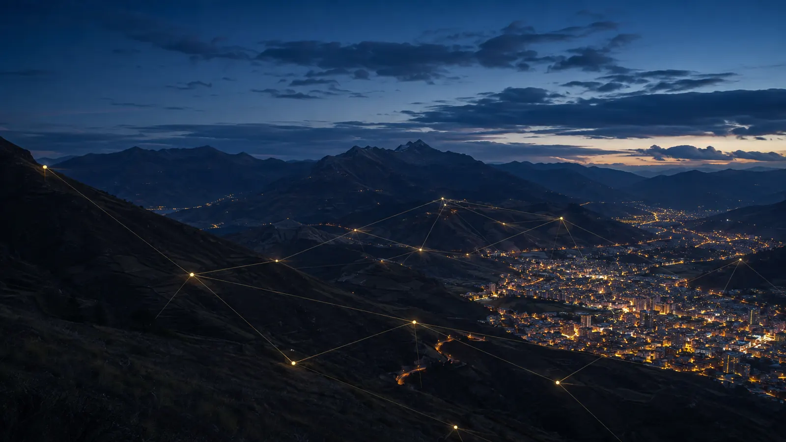 Imagen conceptual temporal de conectividad en los Andes del sur del Perú